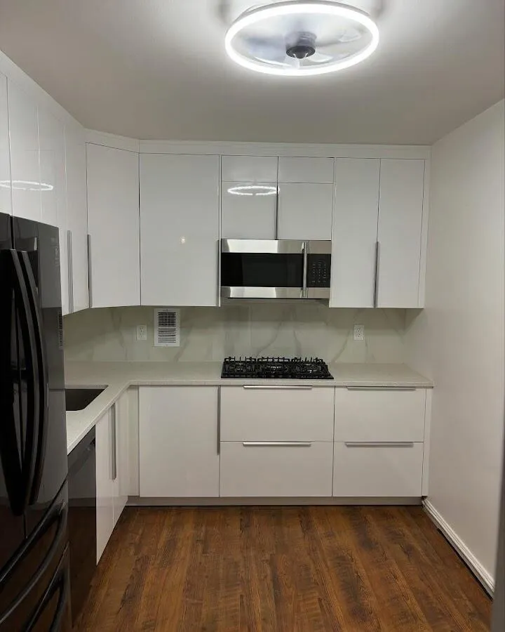 Renovated kitchen with quartz countertops in Seven Corners